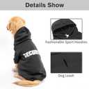 BINGPET Security Dog Hoodies Puppy Sweater Cold Weather Dog Coats Soft Brushed Fleece Pet Clothes Hooded Sweatshirt for Dog Cat, XXL