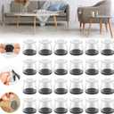 24PCS Upgraded Silicone Chair Leg Floor Protectors for Hardwood Floors, Furniture Sliders for Chair Legs, Felt Bottom Furniture Pads, Anti-Slip Round&Square Cap Covers to Scratch and Reduce Noise (Universal Medium(Fit:1.18"-1.57"))