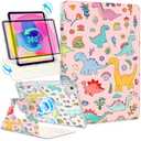 Shorogyt for iPad Air 11 Inch Case Air M4 2026, 8th Gen/M3 2025/M2/Air 5th Generation 2022/Air 4th Gen 2020/Pro 11 Inch Case Magnetic Stand for Women - Cute 360 Degree Rotating Covers Dinosaur