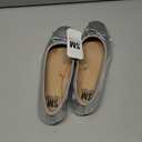 Women's Comfortable Round Toe Ballet Flats Dress Shoes, Silver, Size 6