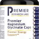 Premier Research Labs Magnesium Glycinate Supplement - Pure Magnesium, High Absorption, Supports Sleep Quality, Chelated, Vegan, Third Party Tested, Premier Energy Support - 90 Capsules (90 Count (Pack of 1))
