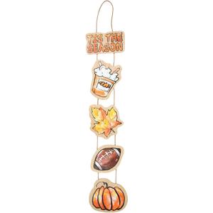 Fall Decorations for Home - Fall Door Decoration Tis The Season Thanksgiving Football Welcome Signs Wreath Door Sign, Wall Decorations Hanging for Home Wall Outdoor Indoor Decor Gifts 38.47 Inch