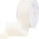 Ivory Ribbon, Grosgrain Ribbon 2 Inch x Continuous 50 Yards, Ivory Grosgrain Ribbon for Crafts, Gift Wrapping, Hair Accessories, Wedding Decor, Sewing and Bow Making
