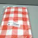Smiry Picnic Table Cloth 2 Pack, Waterproof Elastic Fitted Tablecloths for 4FT Rectangle Tables, Washable Polyester Buffalo Plaid Tablecloth for Camping, Dining & Christmas(Red & White, 30" x 48")