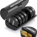 INSTASUPPS Creatine & Supplement Organizer  7 Day Supplement/Pill Case with Dual Lids for Daily Creatine, Supplements & Pills  Travel-Friendly, Leakproof, Gym Bag Ready for Vitamins & Medication