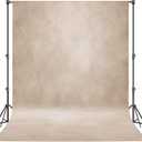 Abstract Professional Photography Backdrop for Portrait Photo Props Booth Background Photoshoot Studio with Polyester Fabric Roller Pocket on Top (8x10ft, Beige,No Stand)