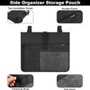 Cosmos Armrest Chair Side Organizer Bedside Caddy Organizer Bunk Bed Storage Bag Armchair Wheelchair Hanging Side Pocket Bag for Ipad, Tablet, Phone, Remote Control, Magazines, Books & Water Bottle