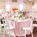10 Packs 120 Inch Pink Round Polyester Tablecloths