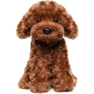 WEIGEDU Adorable Labradoodle Plush Toy Fluffy Red Poodle Stuffed Animal Dog Puppy, 12.6" - Perfect for Kids, Babies, Birthday, Nursery