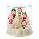 Cosell Rotating Display Box for Blind Box Figures, Clear Dustproof Stackable Blind Box Holder Display Case, DIY Figurine Display Shelf for Collectibles/ Model Showcase/ Storage