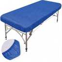 Disposable Fitted Sheets with Elastic, Waterproof Oilproof  Disposable Massage Bed Sheets Covers for Spa Beauty Salon (Blue) 73" x 31"