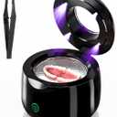 Ultrasonic Retainer Cleaner U-V Light for Dentures, 45kHz Mouth Guard, Aligner, Toothbrush Head, Jewelry, Portable Cleaner for All Dental Appliances at-Home or Travel 200ML