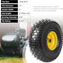 AR-PRO (2 Pack) Exact Replacement 15" x 6.00-6 Front Tire and Wheel Assemblies Compatible with John Deere Riding Mowers Tractor and More - 3" Offset Hub and 3/4" Bushings, 4Ply Pneumatic