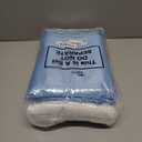 Tudomro 16 Pcs White and Light Blue Round Plastic Tablecloth and Satin Table Runner Set 84 Inch Round Covers 12 x 108 Inch Table Runners for Christmas Wedding Birthday Party Baby Shower