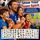 3 x World Cup Soccer Face Stickers,Temporary Tattoo Stickers for world cup 2026,Country Flag Football Fan Stickers for Game Day,Soccer Party Favors,Sports Theme Party Decorations 16 Pack