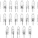 25 Pack CRYSTAL CLEAR LENSE 10 Watt AC DC 12V Light Bulb Replacement JC G4 2Pin Base Halogen Kitchen Table Pendant Lamp 12 Volt 10W Bi-Pin Warm Clear Bright White T3 Under Cabinet Puck Lighting