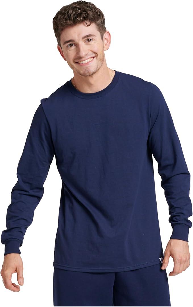 Russell Athletic Men's Dri-Power Long Sleeve Tees, Moisture Wicking, Odor Protection, UPF 30+, 3XL
