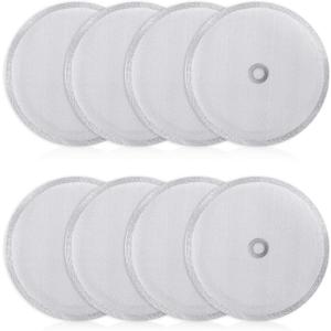 8 PCS French Press Replacement Filters Stainless Steel Reusable Mesh Filter for 34 Ounce, 1 Liter, 8 Cup French Press Coffee Makers and Tea Machines