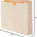 Amazon Basics Reinforced File Jackets, Letter Size, Straight-Cut Tab, 2 Inch Expansion, Manila, 50-Pack