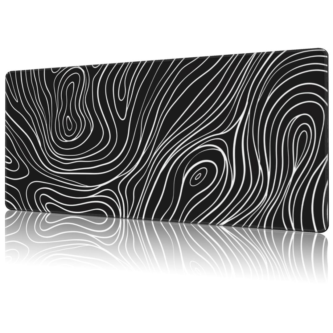 NIYLYNSYN Abstract Outline Gaming Mouse Pad,Large Non-Slip Thick Stitched Edge Mouse Mat for Home Office Gaming Keyboard Desk Pad (35.4 x 15.7 Inches)
