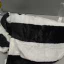 PAVILIA Striped Throw Blanket for Sofa Couch | Soft Flannel Fleece Stripe Black and White Decorative Throw | Warm Cozy Lightweight Microfiber | 50 x 60 Inches