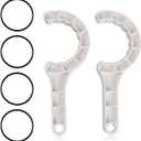 15 & 16 Pads Salt Water Chlorinator Wrench for Hayward GLX-Cell 2" Union Pool Maintenance Kit with 4 O-Rings, White
