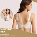 Bras for Women No Underwire Comfortable Sports Bra Smoothing Minimizer Everyday Bra(32C-46DD) (White, L)