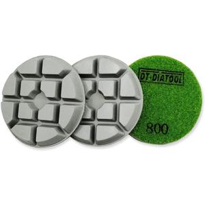 DT-DIATOOL Concrete Polishing Pads 3 inch/80mm for Concrete, Cement and Terrazzo Floors Processing, Repairing and Renovating, Dry or Wet Use Diamond Grinding Pads Grit 800 3pcs DT-DIATOOL Concrete Polishing Pads 3 inch/80mm for Concrete, Cement and Terrazzo Floors Processing, Repairing and Renovating, Dry or Wet Use Diamond Grinding Pads Grit 800 3pcs