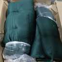 Set of 2 Outdoor Dining Chair Cushions, 37x18 inch, Water Repellent, Patio Seating Cushions, 37x18 inch, for Garden Patio Furniture (Dark Green), 37x18x4.5 inches
