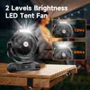 Sireck 40000mAh Battery Powered Camping Fan,12-Inch Portable Personal Fan with Remote,LED Lantern, 6 Speeds,Timer,Auto Oscillation,Digital Display Cordless Tent Fan (Black)