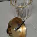 ANWIO Modern Crystal Ceiling Light Fixture, Gold Crystal Chandelier Hallway Light, Semi Flush Mount Ceiling Light for Kitchen Bedroom Porch Bathroom, Fit E26 Base Bulbs, 1-Light, 10.4inch