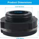 1 Pack 1-1/2 PVC Bulkhead Fitting, Bulkhead Tank Connector Adapter Fitting for Rain Barrels, Water Tank, Aquariums - Dark Grey