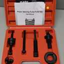 Orion Motor Tech Power Steering Pump Pulley Puller Installer Tool Set, Pump Pulley Remover Installer Tools Compatible with Ford, GM, and Chrysler (Red)