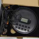 ARAFUNA Portable CD Player with Dual Stereo Speakers, Rechargeable CD Player for Car with Anti-Skip Protection, Headphones and AUX Cable Backlight Buttons (Black)