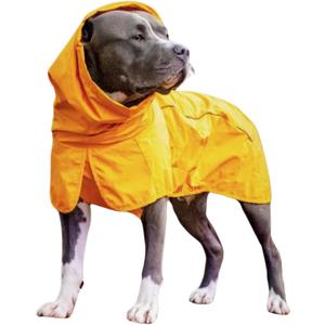 Spark Paws Dog Raincoat, Waterproof Windproof Rain Jacket, for Small Medium Large Extra Large Dogs, Reflective Breathable Full-Body Coverage Dry Suit - Mustard Yellow - 3XL