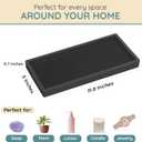 Silicone Countertop Tray  Large 11.8 Bathroom Vanity Organizer for Soap Dispenser, Lotion Bottles, Perfume, Candles, Keys  Shatterproof Sink Tray (Single - Large (11.8" x 5" x 0.7"), Black)