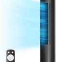 Pelonis 30-Inch Oscillating Tower Fan for Bedroom  3 Speed, Quiet Tower Fan with Remote ControL, Small Fan, 7-Hour Timer  ETL Certified, Black