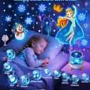 Frozen Toys, 15 Music+16 Films+315 Colors Night Light for Kids, 360+Remote+Cordless Star Projector for Kids Night Light Projector, Princess Toys for Girls Room Decor, Princess Gifts Frozen Gifts