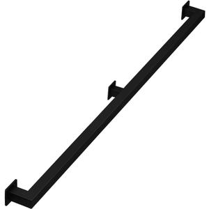 6FT Staircase Handrail for Indoor Stairs, Modern Hand Railings Grab Bar Kit with Black Finished, Non-Slip Wall Mount Decking Railings for Elderly and Children (72inch / 6ft, Black)