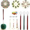 LAMHIMD Wrist Yarn Holders, Wooden Yarn Ball Holders, Portable Yarn Holders with Leather Wristband for Crocheting, Yarn Spinners are Gift for Crochet Lover