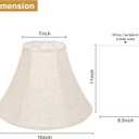Large Bell Lamp Shades Set of 2, 7" Top x 16" Bottom x 11" High, Beige