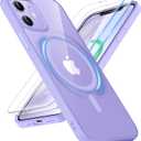 ORETECH Magnetic for iPhone 12 Case/iPhone 12 Pro Case, [Compatible with MagSafe][2 Pcs Screen Protectors][15 FT Drop Protection], Shockproof Bumper Phone Case iPhone 12/12 Pro Cover, Light Purple