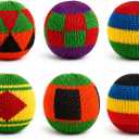 ITD ITANDA Footbag, Handmade Crochet Knitted Sand Filled Kicking Ball, Leak-Proof Reinforced Seams Colorful Foot Bags for Freestyle Tricks, Juggling, Indoor Outdoor Party Favors & Campus Games