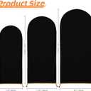 7.2FT Wedding Arch Cover Stretchy Spandex Fabric Backdrop for Arch Stand Ideal for Wedding Ceremony, Birthday Party, Baby Shower & Photo Booth Decoration (Black)