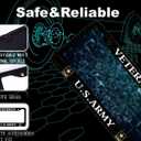 Veteran US Army Design License Plate Frame Army Decorative Stainless Steel Car License Plate Cover for Men Women Boys Girls Fans 12 X 6 Inch