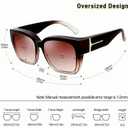 KANASTAL Over Glasses Sunglasses Polarized Fit Over Sun Glasses Oversized Design Fashion Wrap Around Shades 2 Pack