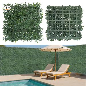 VDVST Artificial Grass Wall Panels, 12PCS 20"x20" Boxwood Panels