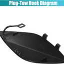 uxcell Front Right Bumper Tow Hook Cover for Mercedes-Benz CLA250 2014-2023 Base 2.0L L4 - Gas Front Bumper Tow Hook Eye Cap No.A1178850622 Black