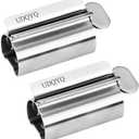 Toothpaste Squeezer - Metal Tube Squeezer Stainless Steel Tube Wringer UDQYQ Toothpaste seat Holder Stand (Silver)