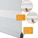 Persilux Zebra Blinds Cordless, Zebra Roller Shades for Windows (48" W x 72" H, White) Light Filtering Day and Night Window Drapes Sheer Shades for Home, Bedroom and Sliding Door Easy to Install